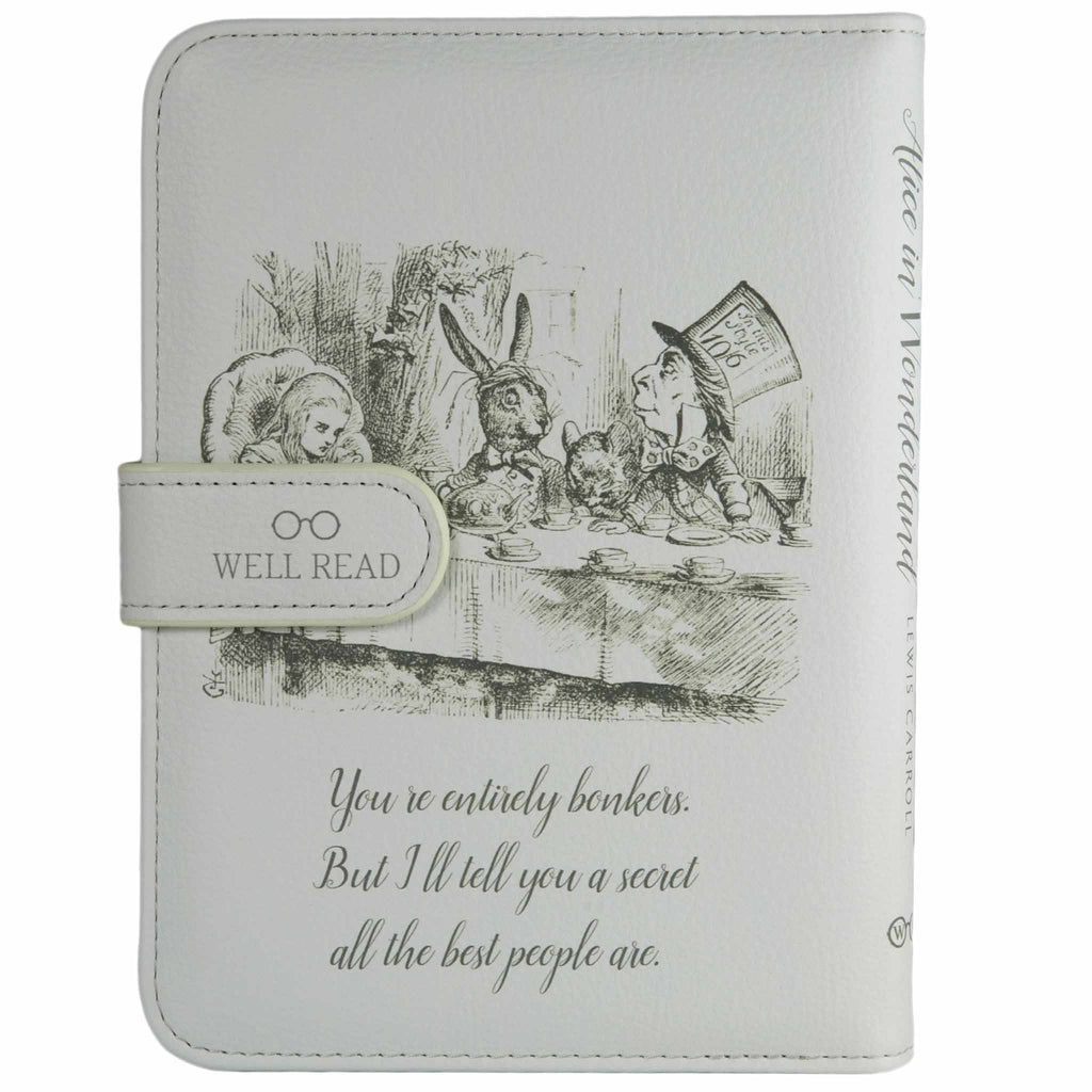 Alice in Wonderland Kindle Case, by Lewis Carroll: Sir John Tenniel’s Illustrations by Well Read Co. - Back View, Clasp Closed