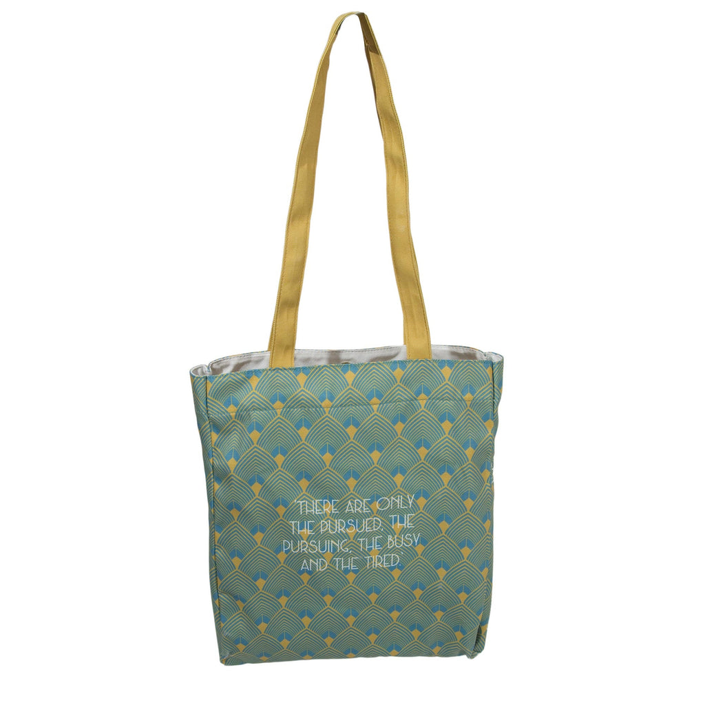 The Great Gatsby Tote Bag by F. Scott Fitzgerald featuring flapper girl, by Well Read Co.- Back