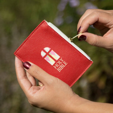 slender wallet red