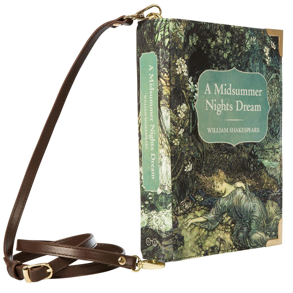 A Midsummer Night's Dream Green Handbag by William Shakespeare featuring Arthur Rackham's Painting, by Well Read Co. - Side