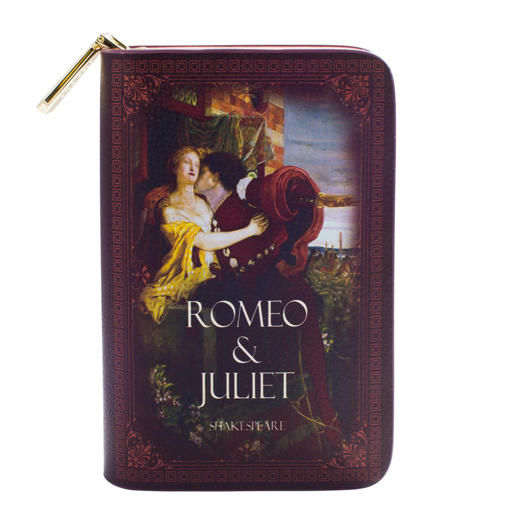 Romeo and Juliet Wallet Purse by William Shakespeare featuring Ford Madox Brown's Romeo and Juliet design, by Well Read Co. - Front