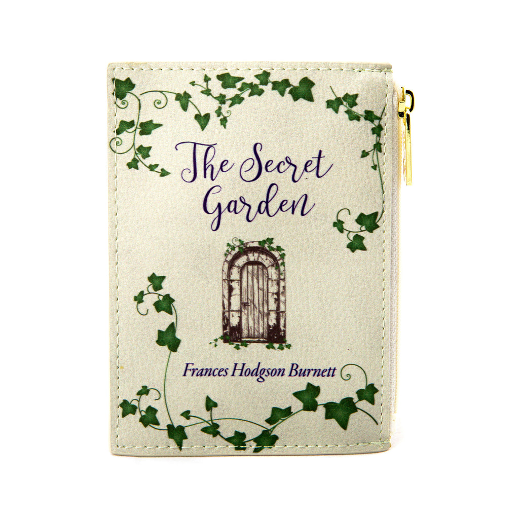 The Secret Garden Grey Coin Purse by F.H. Burnett featuring Ornate Gate design, by Well Read Co. - Front coin purse