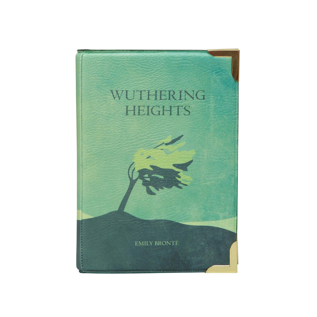 Wuthering Heights Green Crossbody Purse by Emily Brontë featuring Lonesome Tree design, by Well Read Co. - Front