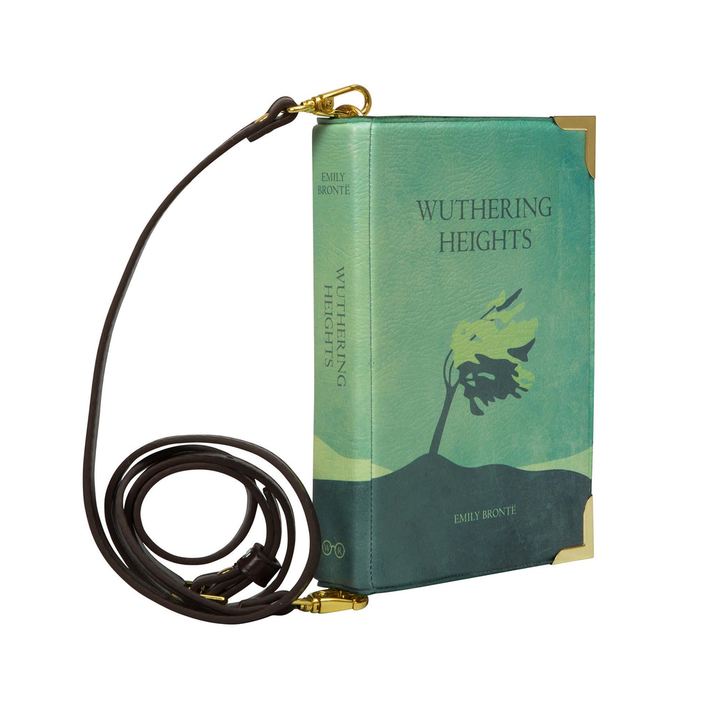 Wuthering Heights Green Crossbody Purse by Emily Brontë featuring Lonesome Tree design, by Well Read Co. - Side