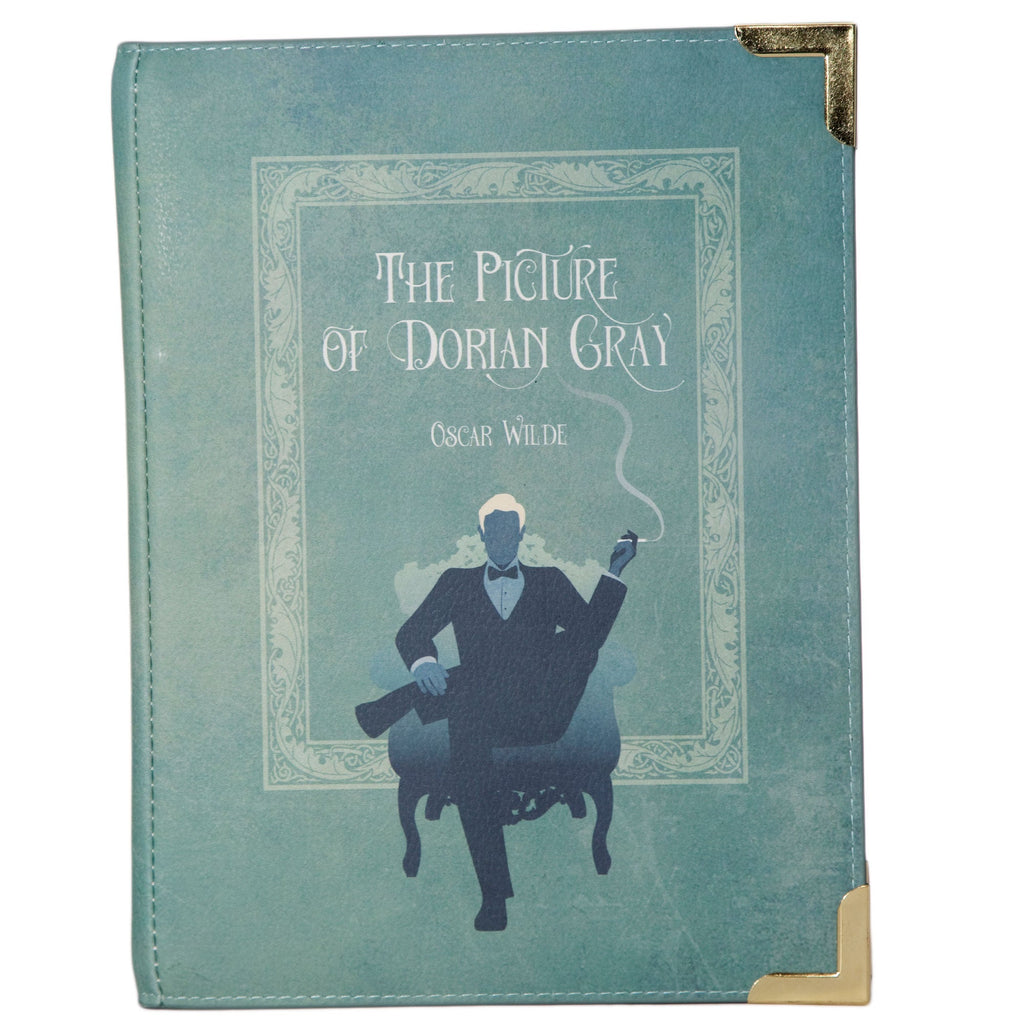 The Picture of Dorian Gray Vegan Leather Handbag by Oscar Wilde featuring Gentleman Smoking Cigar design, by Well Read Co.- Front