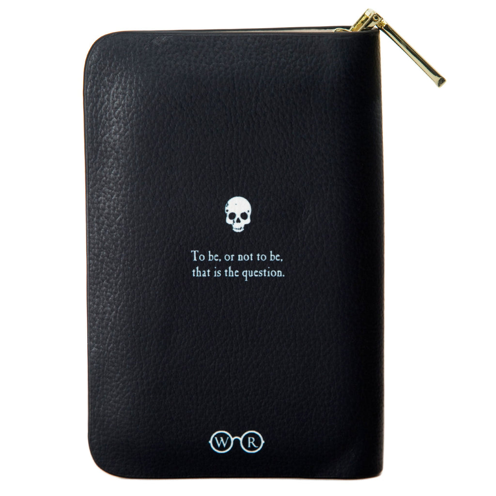 Hamlet Black Wallet Purse by William Shakespeare featuring Playing Card design, by Well Read Co. - Back