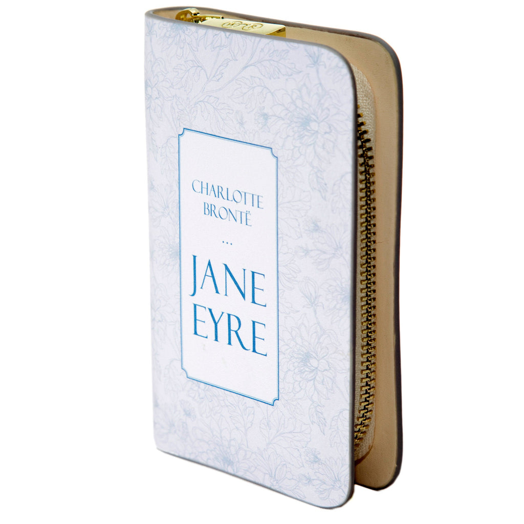 Jane Eyre Lilac Wallet Purse by Charlotte Brontë with Flowery design, by Well Read Co. - Side