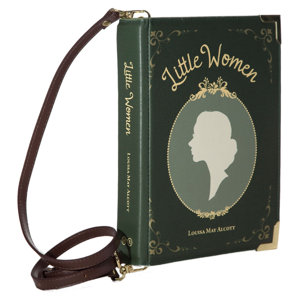 Little Women Green Handbag by Louisa May Alcott featuring Young Woman Profile design, by Well Read Co. - Side